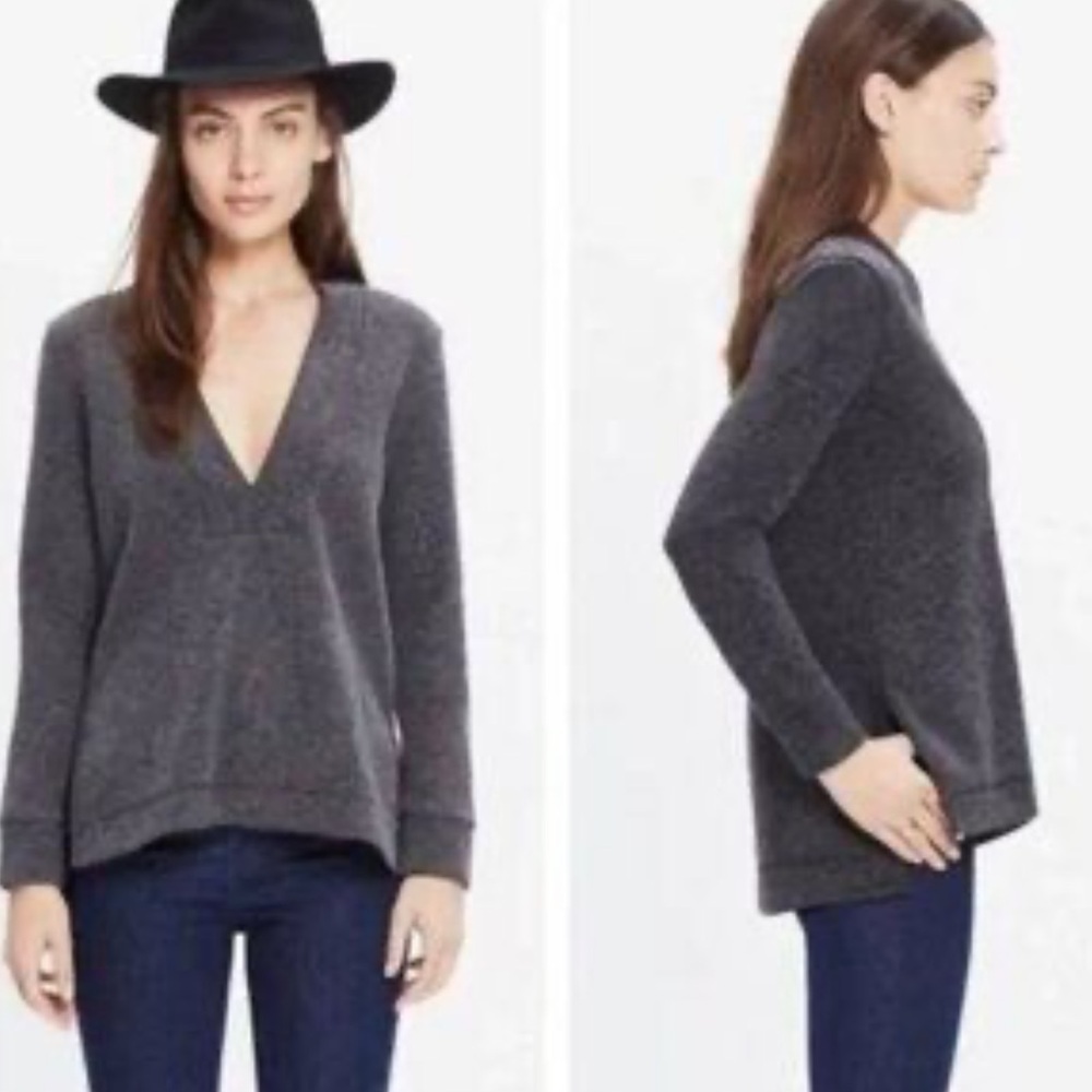 Madewell deep V sweater